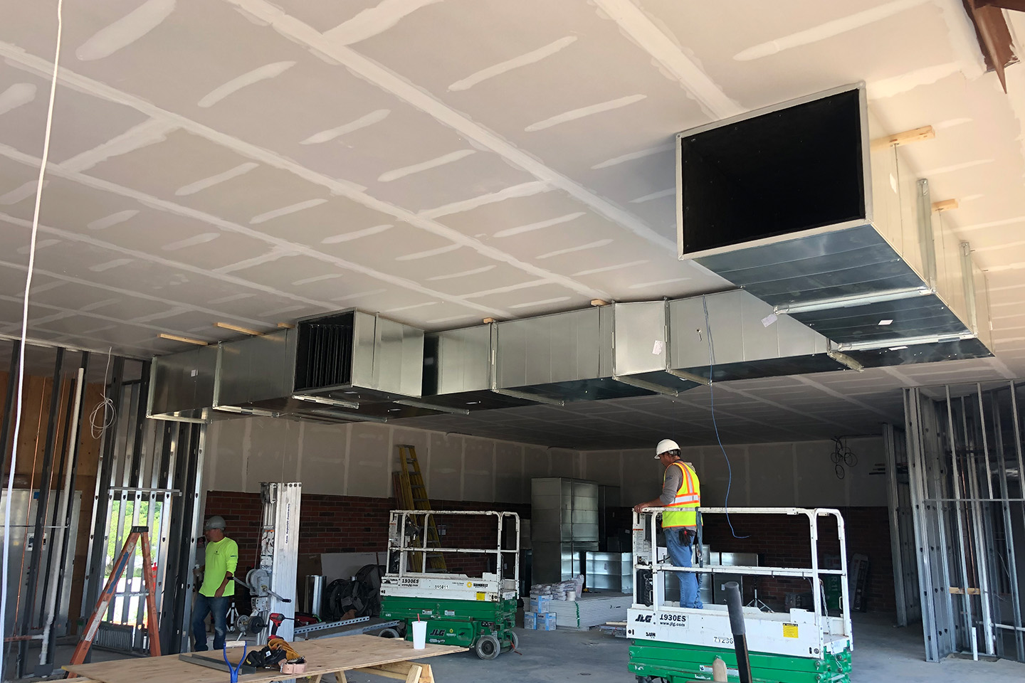 RMS Pros team at work on a refrigeration system